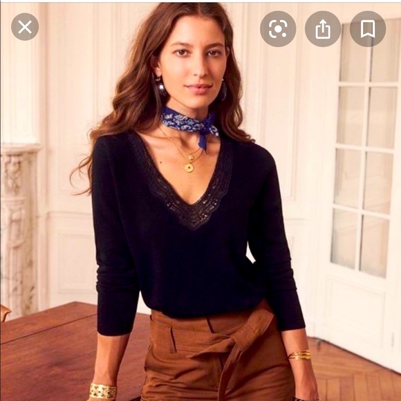 Sezane Sweaters - ⭕️SOLD⭕️Sezane black Janelle sweater